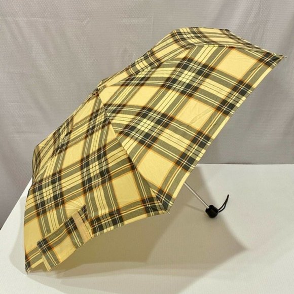 TOTES Small Personal Size Umbrella Compact Plaid - Picture 3 of 7